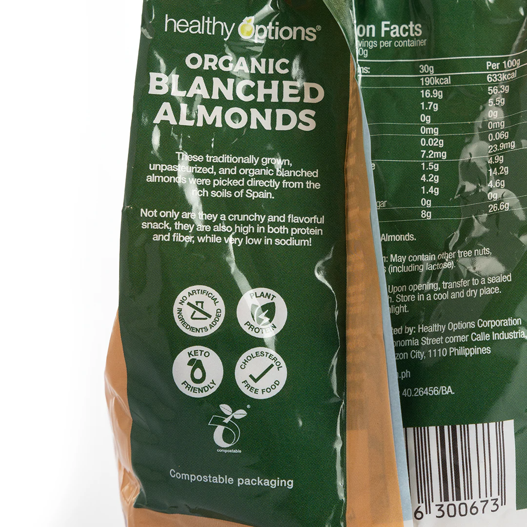 Healthy Options Organic Blanched Almonds 200g - Image 4