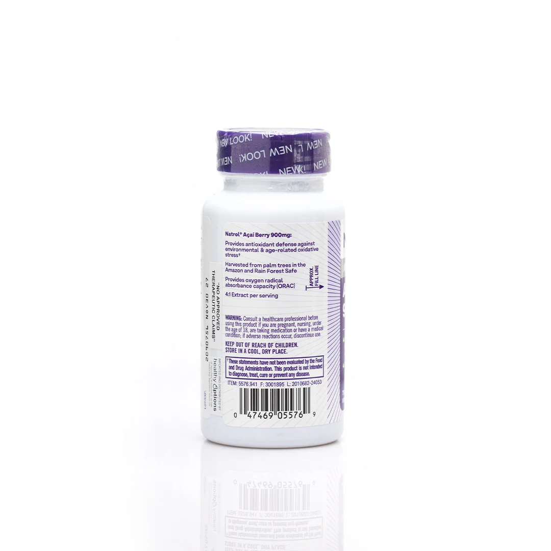 Natrol Acai Berry Antioxidant Protection 1,000mg 75 Capsules - Image 3