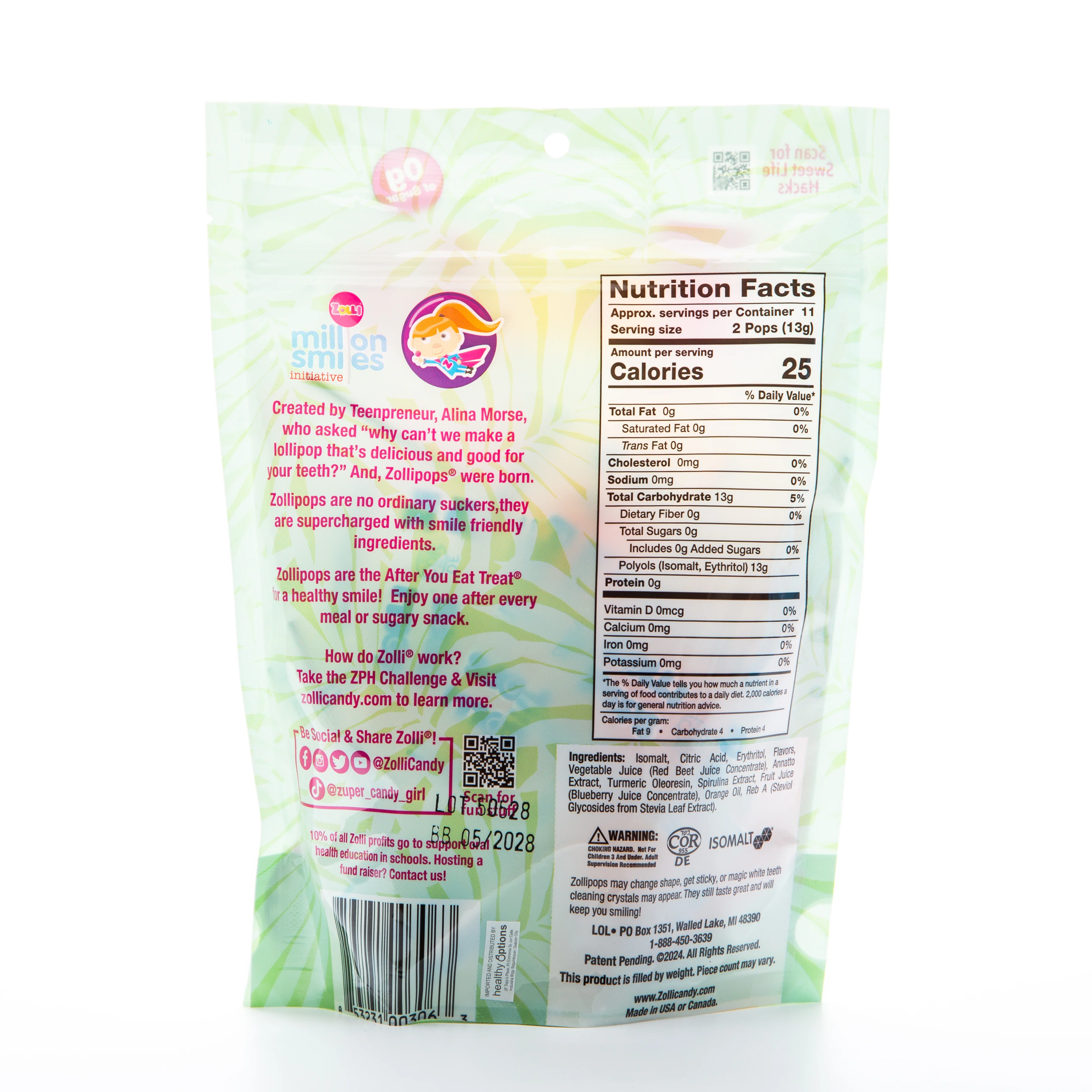 Zolli Pops Assorted Tropical Fruit Flavors 147g - Image 3